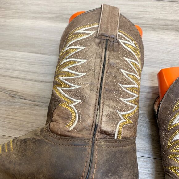 Old Corral Men US 7 Mexico 25 1/2 Brown Week Square Leather Boots Western Cowboy - Picture 4 of 15